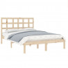 Estrutura de cama casal 135x190 cm madeira maciça 3