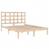 Estrutura de cama casal 135x190 cm madeira maciça 4