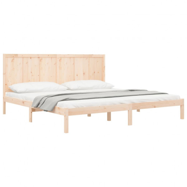 Estructura de cama de madera maciza de pino 200x200 cm M 3