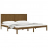 Estructura de cama madera maciza de pino marrón miel 200x200 cm 3