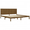 Estructura de cama madera maciza de pino marrón miel 200x200 cm 4