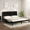 Estrutura de cama 200x200 cm pinho maciço preto 1