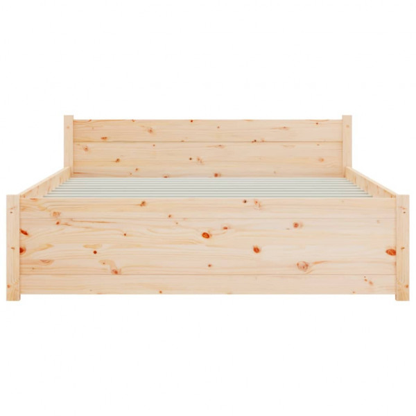 Estructura de cama madera maciza 120x200 cm M 5