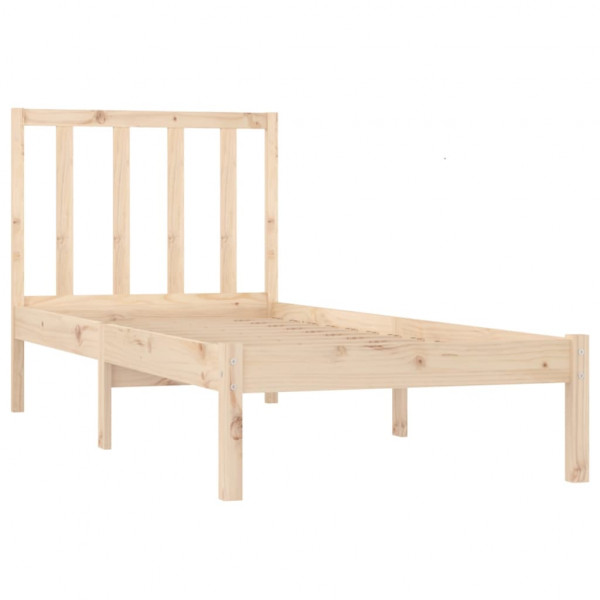 Estructura de cama madera maciza de pino individual 75x190 cm M 4