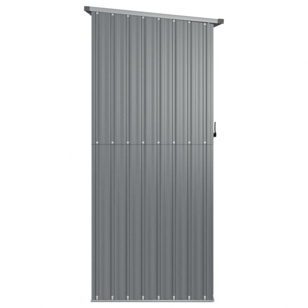 Abrigo de jardim 180.5x97x209.5 cm aço galvanizado cinzento M 5