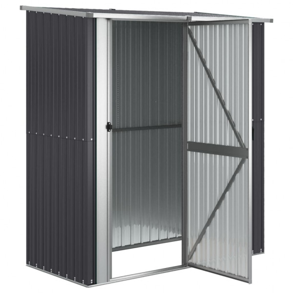 Cobertizo jardín acero galvanizado antracita 180.5x97x209.5 cm M 4