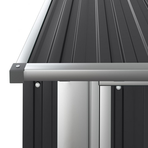 Cobertizo jardín acero galvanizado antracita 180.5x97x209.5 cm M 5