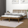 Estructura de cama madera maciza de pino marrón miel 200x200 cm 1