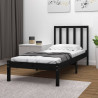 Estructura de cama madera maciza de pino negro 75x190 cm 1