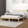 Estrutura de cama casal 135x190 cm pinho maciço 1
