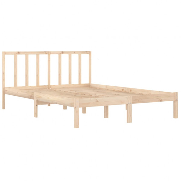 Estructura de cama de madera maciza de pino 135x190 cm M 4