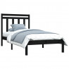 Estructura de cama madera maciza negro 100x200 cm 3