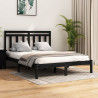 Estructura de cama madera maciza king size negro 150x200 cm 1