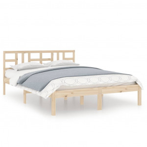 Estrutura de cama casal 135x190 cm madeira maciça H