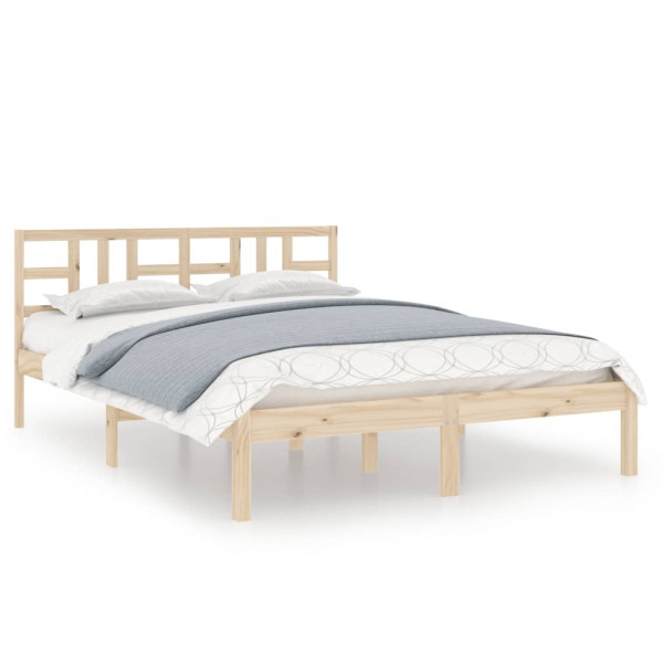 Estrutura de cama casal 135x190 cm madeira maciça M 2