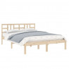 Estructura de cama matrimonial madera maciza 135x190 cm 3