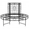 Banco de jardín redondo de acero negro Ø137 cm 2