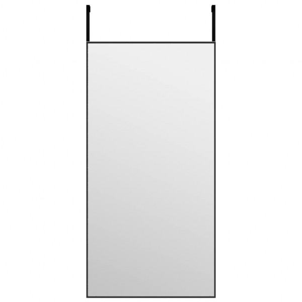 Espelho para porta 40x80 cm vidro e alumínio preto M 2