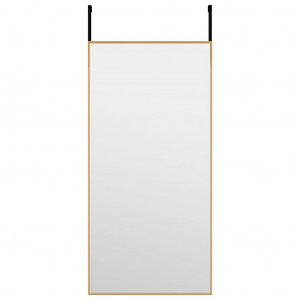 Espelho para porta 30x60 cm vidro e alumínio dourado H