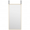 Espelho para porta 30x60 cm vidro e alumínio dourado 2