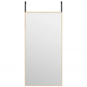 Espelho para porta 40x80 cm vidro e alumínio dourado H