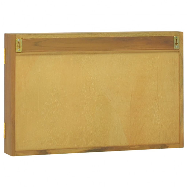 Mueble con espejo madera maciza de teca 60x10x40 cm M 5