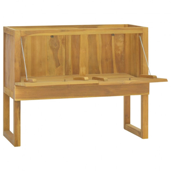 Armario de baño madera maciza de teca 90x45x75 cm M 2