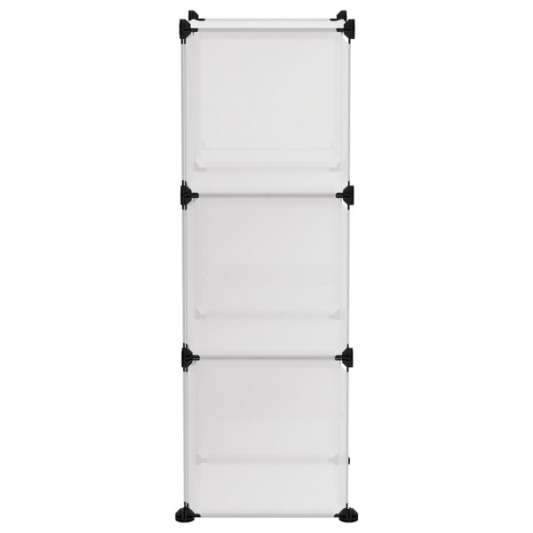 Organizador de arrumação com 6 cubos PP transparente M 4