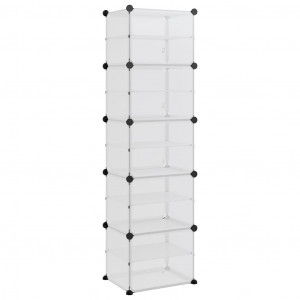 Zapatero PP transparente 44x31.5x153.5 cm H