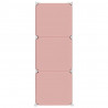 Armário de arrumação infantil com 6 cubos PP rosa 4