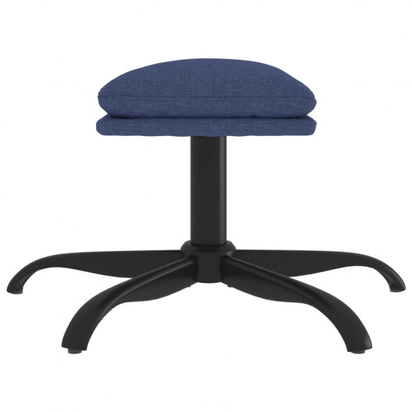 Apoio de pés 60x60x36 cm tecido azul M 4