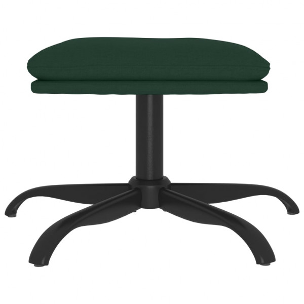 Apoio de pés 60x60x36 cm tecido verde-escuro M 3