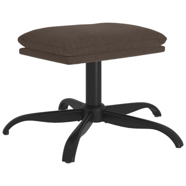 Apoio de pés tecido de microfibra 60x60x36 cm cinza-escuro M 2