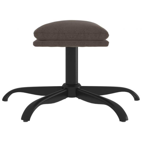 Apoio de pés tecido de microfibra 60x60x36 cm cinza-escuro M 4