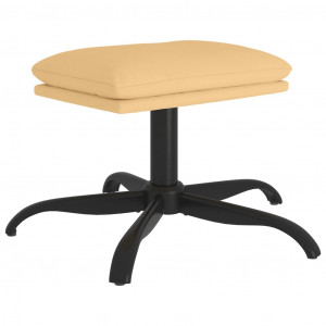 Apoio de pés tecido de microfibra 60x60x36 cor creme H