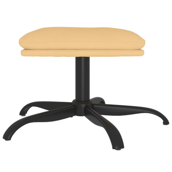 Apoio de pés tecido de microfibra 60x60x36 cor creme M 3