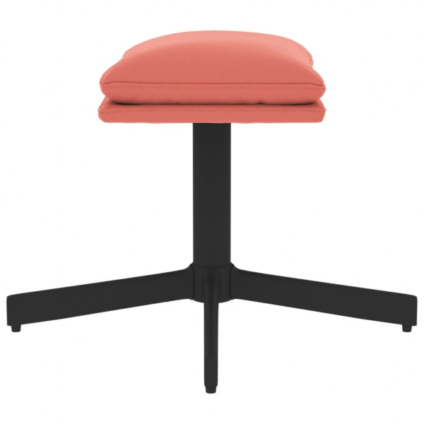 Reposapiés de terciopelo rosa 60x60x36 cm M 4