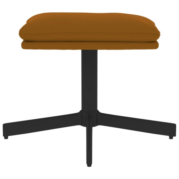 Apoio de pés 60x60x36 cm veludo castanho M 3