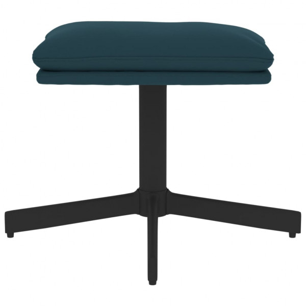 Reposapiés de terciopelo azul 60x60x36 cm M 3