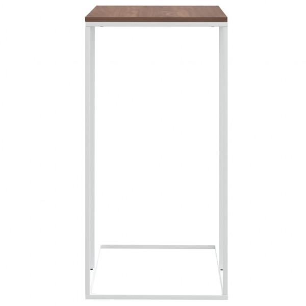 Mesa auxiliar de madera contrachapada blanco 40x30x59 cm M 4