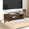 Soporte de monitor madera contrachapada roble marrón 42x24x13cm 1