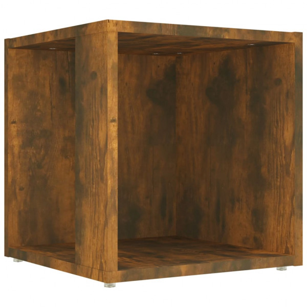 Mesa auxiliar madera contrachapada roble ahumado 33x33x34.5 cm M 2