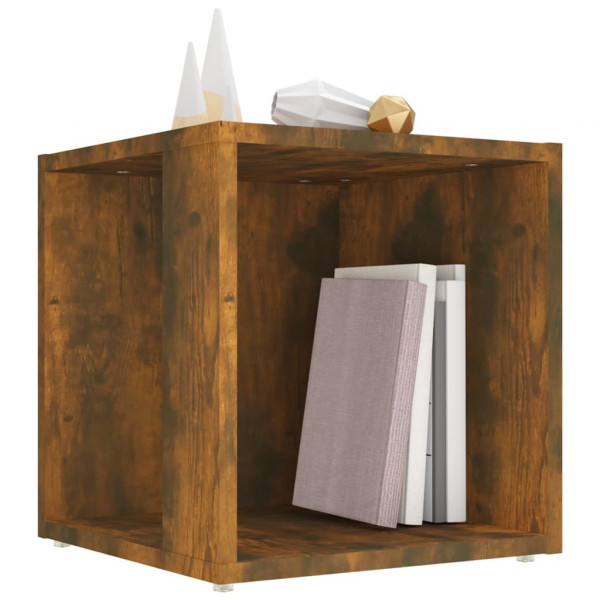 Mesa auxiliar madera contrachapada roble ahumado 33x33x34.5 cm M 4