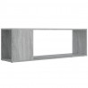 Mueble de TV madera contrachapada gris Sonoma 100x24x32 cm 2