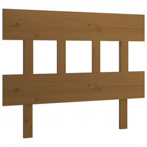 Cabecero de cama madera maciza de pino marrón miel 93.5x3x81 cm H