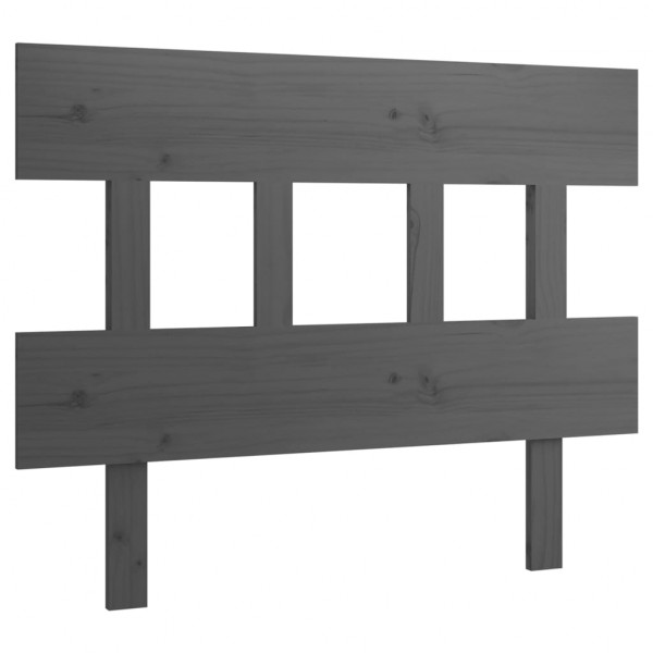 Cabecero de cama madera maciza de pino gris 103.5x3x81 cm M 2
