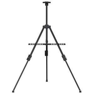 Cavalete expositor ajustável metal preto H