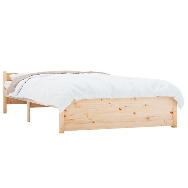 Estructura de cama madera maciza 140x200 cm M 3
