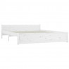Estructura de cama madera maciza blanco 150x200 cm 4