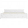 Estructura de cama madera maciza blanco 150x200 cm 5